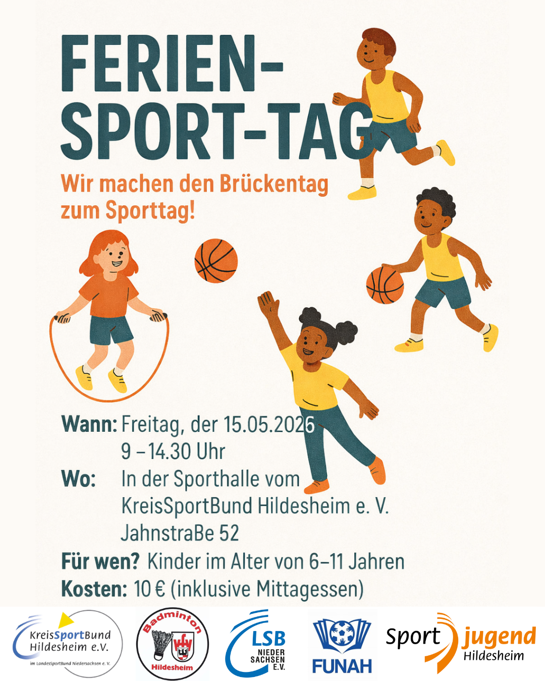 Titelbild zum Feriensporttag 2026 des KSB Hildesheim