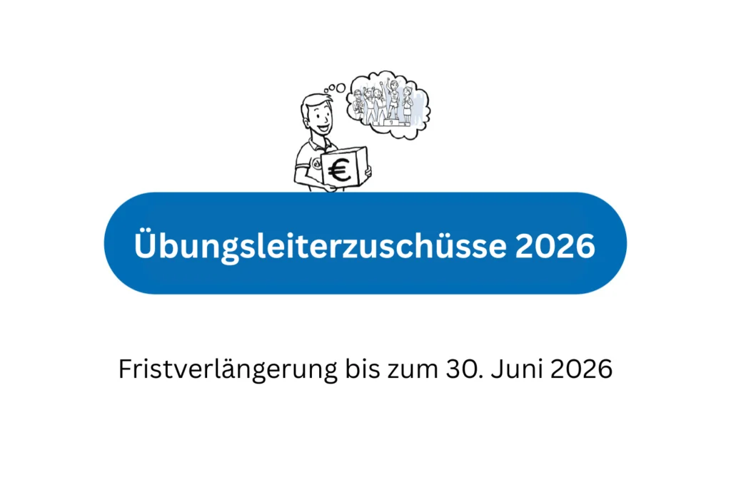 Titelbild zu den Übungsleiterzuschüssen. Die Frist zur Abgabe der Anträge wurde verlängert.