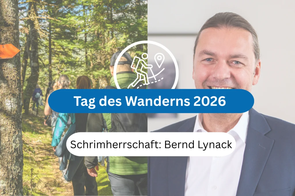 Bernd Lynack (Landrat des Landkreises Hildesheim) übernimmt die Schirmherrschaft für den Tag des Wanderns.