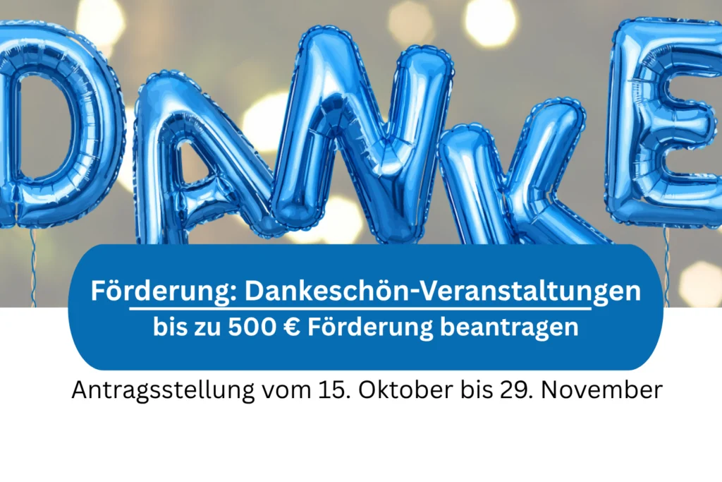 Teaser für die Förderung von Dankeschön-Veranstaltungen